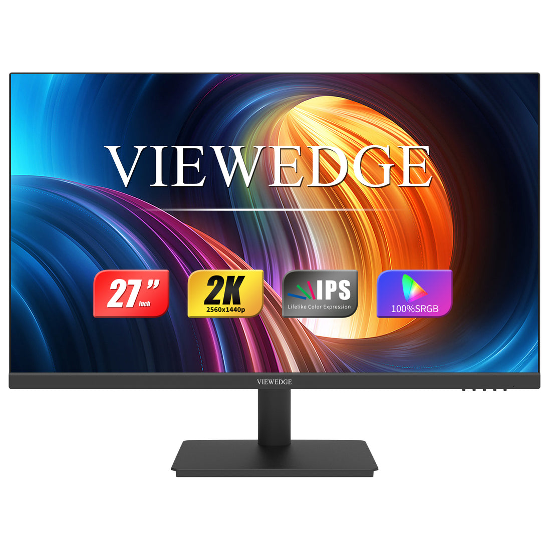 Viewedge 27 inch 2k QHD 2560 x 1440p 75 Hz Office Monitor - IPS Panel 5ms  with Wall Mountable & Eye Protection Feature (Blue Light Filter)